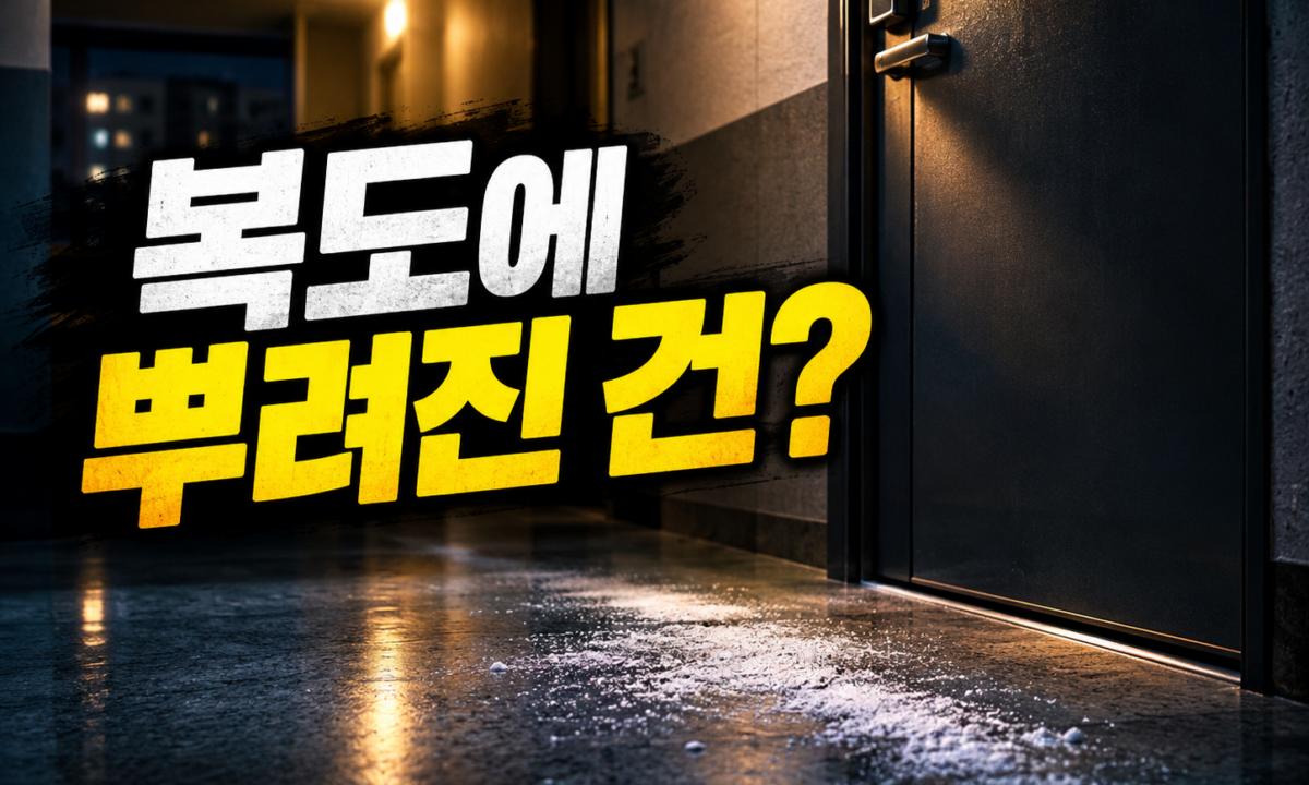 실화탐사대 4년째 이웃 전쟁, 복도의 액체는 무엇이었나